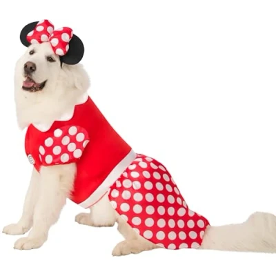 Image of Rubie&#039;s Disney: Mickey Mouse &amp; Friends Pet Costume, Big Dog Minnie Mouse, Rnumx Large