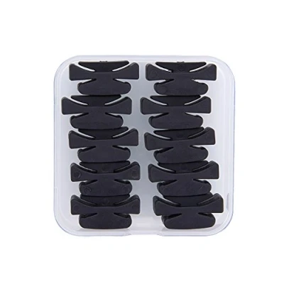 Image of WANDIC 10 Pcs Black Rubber Guitar Pick Holder Fix on Headstock for Bass Ukelele
