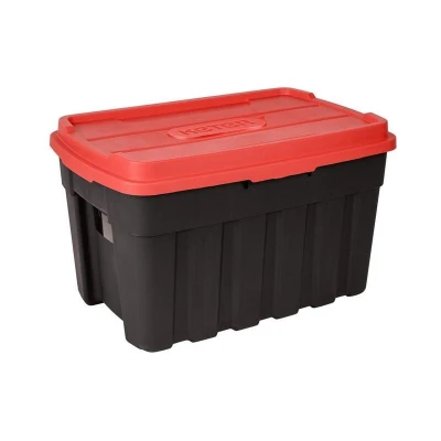 Image of Keter Tuff box 140L Extra Large Stackable Storage with Lid Black and Red