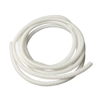 Image of White Conduit Split Plastic Flexible Cable Tidy Solution Tube Trunking 15mm 2m