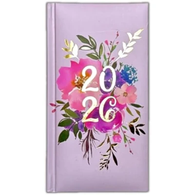 Image of 2025 Diary Pocket Week to View Fashion soft padded hardback vintage (Happy Vibes)