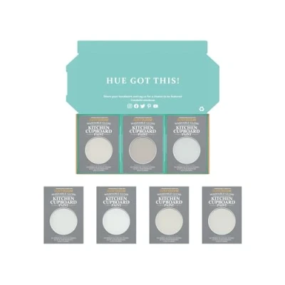 Image of Rust Oleum Kitchen Cupboard Paint in Gloss Finish Delicate Greys Tester Box