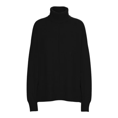 Image of Pieces Pcmalou Rollneck Jumper, Women&#039;s, Size: XS, Black