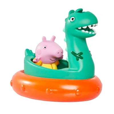 Image of TOMY Toomies Peppa Pig George&#039;s Dinosaur Bath Float, Baby Toys, Kids Toys for Water Play, Fun Accessories Babies &amp; Toddlers, Suitable 18 Months, 2, 3 4 Year Olds