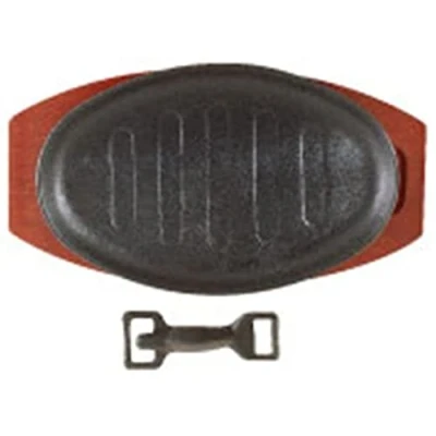 Image of GenWare D2098 Lockhart Cast Iron Oval Sizzle Platter, 28cm X 21cm