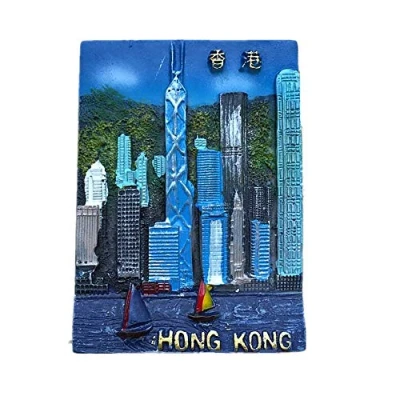 Image of 3D Hongkong China Fridge Magnet, Home &amp; Kitchen Decoration magnetic sticker refrigerator magnet tourist souvenir gift