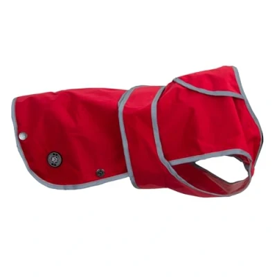 Image of Ancol Stormguard Soft Shell Dog Coat in Bordeaux Waterproof Pet Rain Jacket with Harness Hole Reflective Edging Puppy Apparel XL