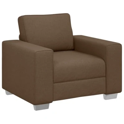 Image of vidaXL Brown Fabric Sofa Chair 59 cm