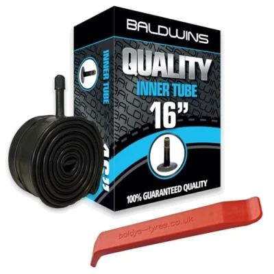 Image of 16&quot; Baldwins Cycle/Bike Inner Tube x 1 3/8&quot; (Fits any 1/4&quot;, 3/8&quot;, 1.35, 1.40 tyre) Schrader/Car Type Valve