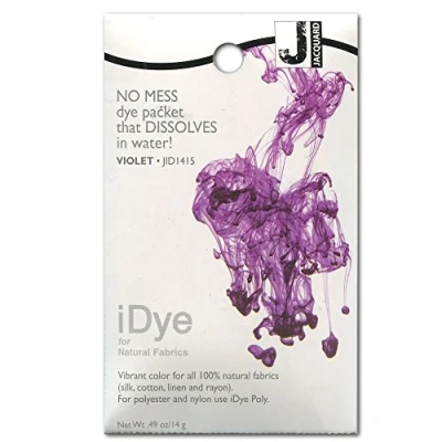 Image of Jacquard iDye Fabric Dye Violet for Natural Fibre Textiles 14g No Mess Packet