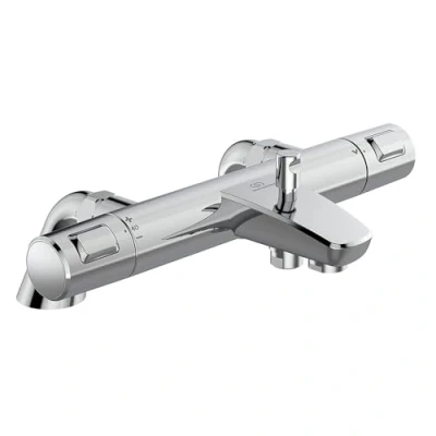 Image of Ideal Standard Ceratherm T25 Exposed Thermostatic Rim Mounted Bath Shower Mixer, Chrome