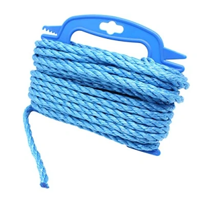 Image of EAI Blue Rope General Purpose Polypropylene 8mm Diameter x 15 Metre Length On Handy Winder