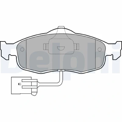 Image of 1022079, 1073732, 1079348, 1095202, 1096940 Brake pad set DELPHI LP781 incl. wear warning contact without anti squeak plate accessories