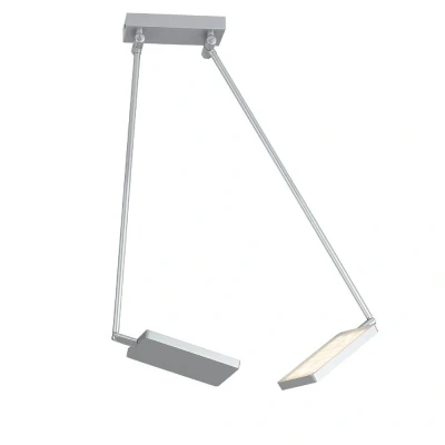 Image of BOOK LED 2 Light Semi Flush Grey 2600lm 3200K 85x16x15 200cm