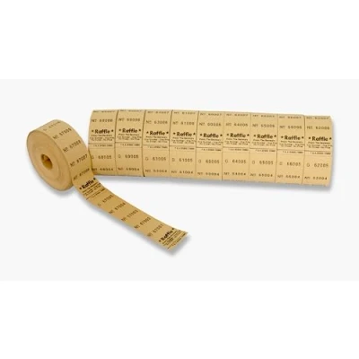 Image of Thomas &amp; Anca Club Supplies Ltd 5 No Raffle Spinner Roll Tickets Numbered 1 100,000