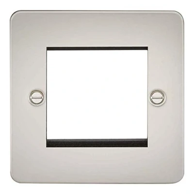 Image of KnightsBridge Flat Plate 2G modular faceplate pearl