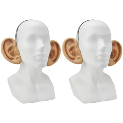 Image of Bristol Novelty MD217 Big Ears on Headband Flesh Pack of 1, unisex adult, Beige/Black, One Size