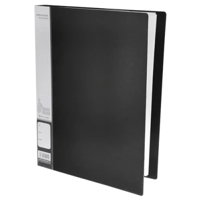 Image of M&amp;G 60 Pocket Binder with PP Plastic Sleeves A4(Black), Art Portfolio Wide Folder Clear Sheet Protectors, Display 120 Pages for Organizing Documents, 310x255x36mm