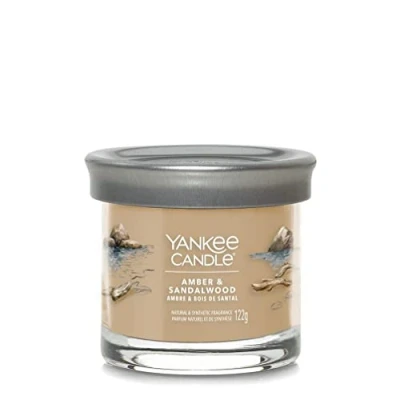 Image of YANKEE CANDLE Signature Small Tumbler Amber/Sandalwood