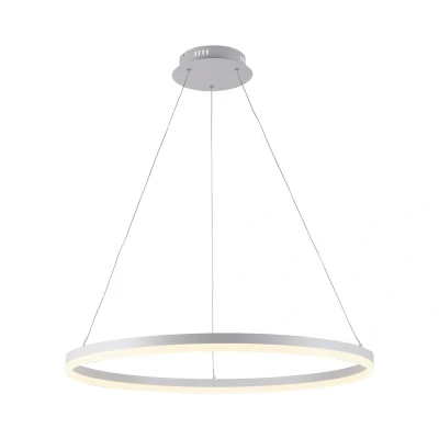 Image of Titus Pendant Ceiling Light White 1x 52W LED 3000K Dimmable
