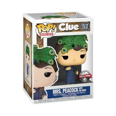 Image of Funko Pop! Vinyl: Clue Mrs PeacockPeacock With Knife Collectable Vinyl Figure Gift Idea Official Merchandise Toys for Kids &amp; Adults Model Collectors and Display