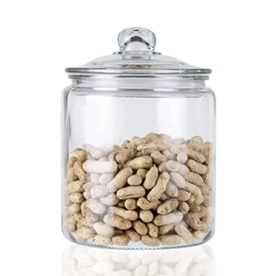 Image of ORNAMI Biscuit Glass Storage Kitchen Jar with Airtight Lid (4.2L)