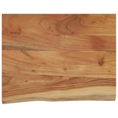 Image of vidaXL Wall Shelf in Solid Acacia Wood Live Edge Design, Multifunctional, and Durable Floating Storage Rack for Home Office or Study