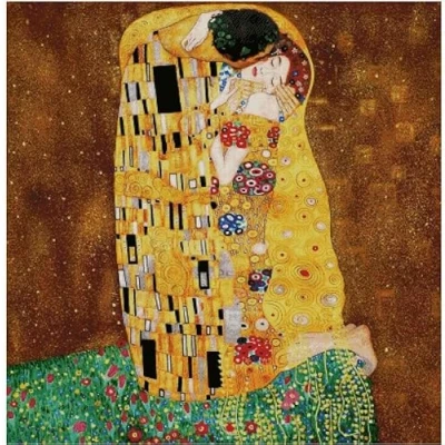 Image of Super Big Kiss, Details, Cotton Counted Cross Stitch,100% Cotton,14count,400x407stitch, 72x73cm Portrait Stitch Kits