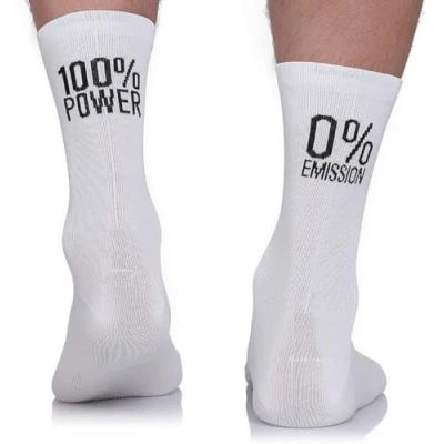 Image of TODO Cycling Socks Men and Women. Breathable Bike Socks. Funny Power Motif. Womens, Biking (100powerBA, 43 46)