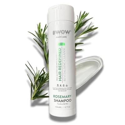 Image of Rosemary Shampoo &amp; Saw Palmetto, Natural DHT Blocker Intense Strength, Growth Thickening Vegan Cleanse. Revitalise Hair Scalp Health, Rich Aloe Vera Chamomile, SLS, SLES Paraben Free, 250ml