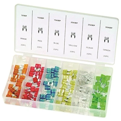 Image of Streetwize Mini Zinc Auto Blade Car Fuse (Set of 120pcs)