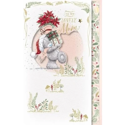 Image of Me To You Tatty Teddy Handmade Christmas Card My Lovely Mum 7x11ins Official Collection