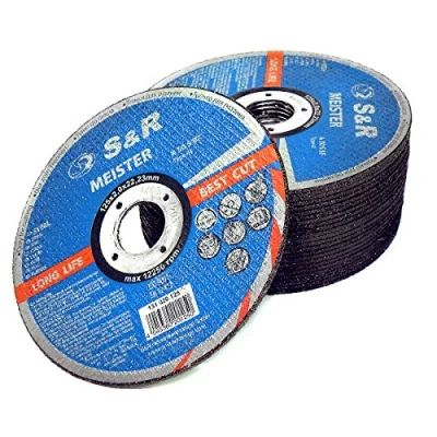 Image of S&amp;R Metal Cutting Discs 125 x 2 mm A30 S BF for angle Grinder (5 inches 80“). Pack of 25 Wheels Steel, Inox