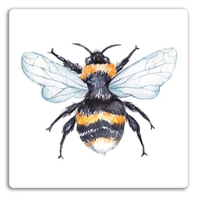 Image of 2 x 10cm Bumble Bee Vinyl Stickers Drawing Art Pretty Sticker Laptop #17842 (10cm Wide)