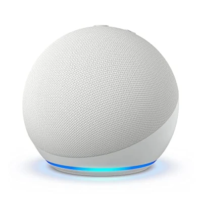 Image of Echo Dot (5th generation, 2022 release) Big vibrant sound Wi Fi and Bluetooth smart speaker with Alexa Glacier White