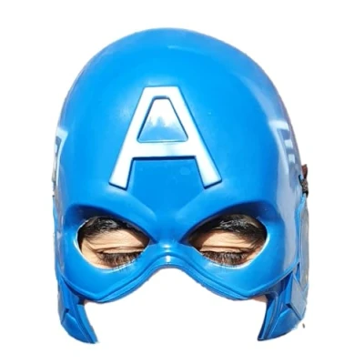 Image of Fat catz copy Marvel Avengers Assemble, Captain America Half Face Dressing Up, Fancy Dress Mask for kids, Adults