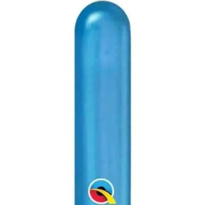 Image of 260Q Chrome Blue 100Ct Qualatex Plain Latex Modelling Balloons