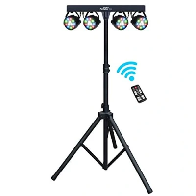 Image of Kam Partybar Eco Portable Par Can DMX Lighting Bar System with Remote