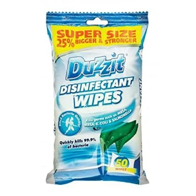 Image of Disinfectant Wipes Pack of 50 By Duzzit