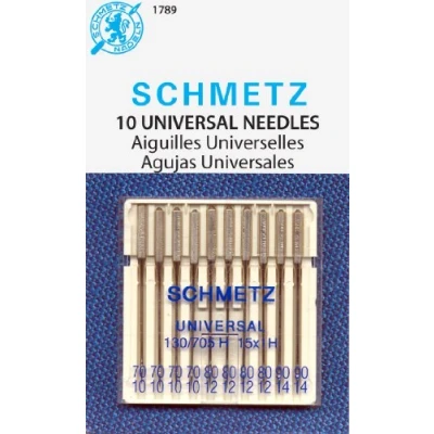 Image of SCHMETZ Universal (130/705 H) Household Sewing Machine Needles Carded Assortment 10 Pack