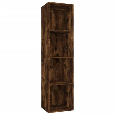 Image of vidaXL Book Cabinet/TV Cabinet Smoked Oak 36x30x143 cm Engineered Wood