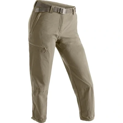 Image of Maier Sports Women&#039;s Lulaka Walking Trousers 7/8 90% PA 10% Elastane 9 Sizes, Outdoor/Trousers with Belt Black Elastic, Quick Drying and Waterproof, Womens, 231008, Coriander, 42