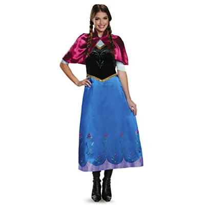 Image of Adult Disney&#039;s Frozen Anna Traveling Deluxe Costume