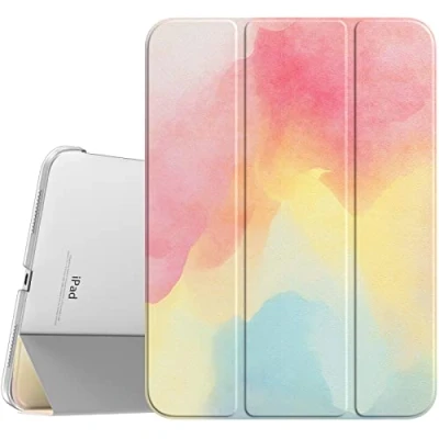 Image of TiMOVO Case for iPad 10th Generation 2022, Slim Stand Cover 10.9 inch, Auto Wake/Sleep Smart Folio with Hard PC Translucent Back Shell Fit 10 Protective Case, Rainbow