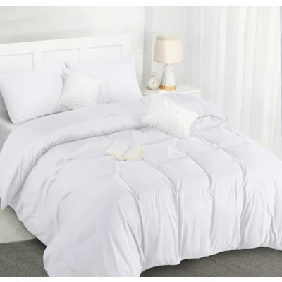 Image of Utopia Bedding Duvet Cover Double Pack of 10 Soft Microfibre Polyester Quilt Set, with Pillow cases (White)
