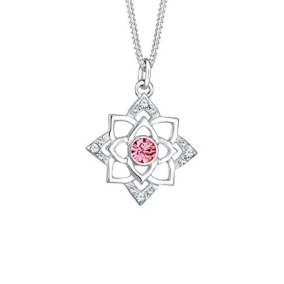 Image of Elli Necklace Birthstone October Crystals 925 Silver