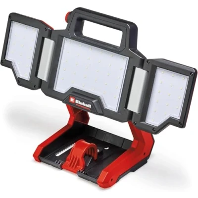 Image of Einhell Professional Power x Change 18V Rechargeable Work Light Powerful 60 LED Dimmable (3000Lm Max) Adjustable Panel Lamp TP CL 18/3000 LiAC Portable Site Floodlight (Battery Not Included)