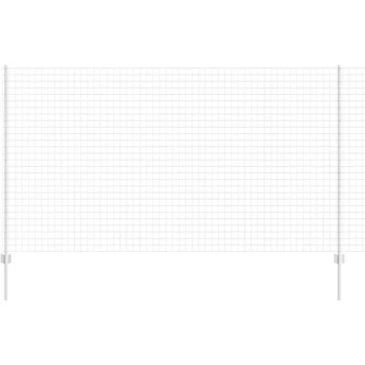 Image of vidaXL Euro Fence with 10 U Posts Silver 1,4x10 m Steel