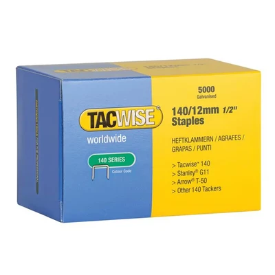 Image of Tacwise 140/12MM Galvanised Staples (Box 5000)