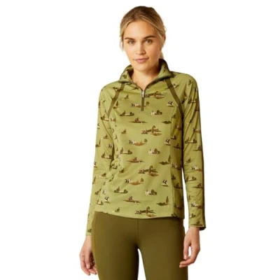 Image of ARIAT Sunstopper 3.0 Womens 1/4 Zip Baselayer Hacking Around Small